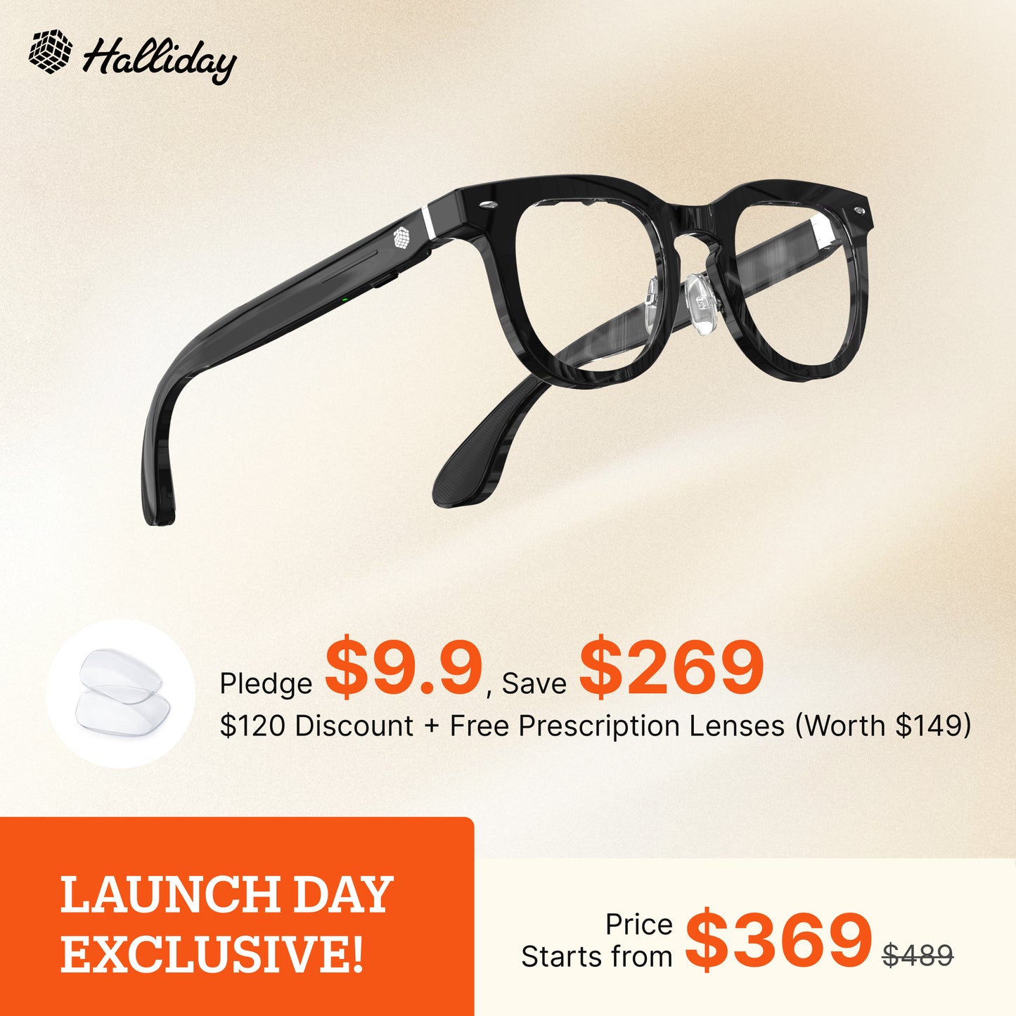 Halliday $9.9 Glasses Deposit Reservation