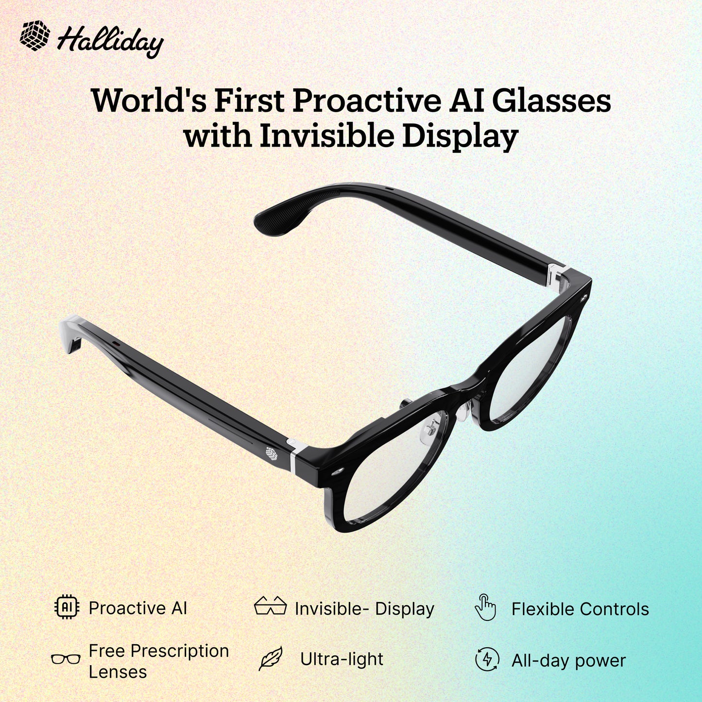 Proactive AI Glasses with Invisible Display